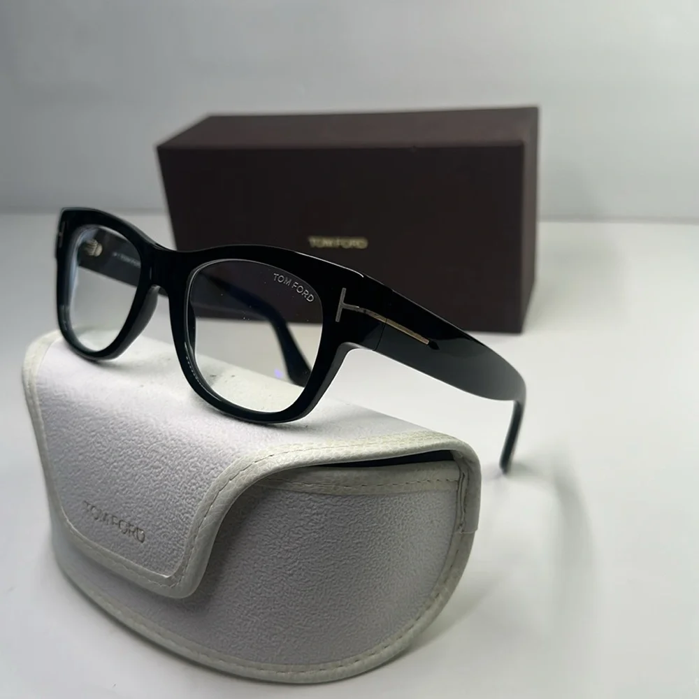 Tom Ford Black Eyewear with White Case
